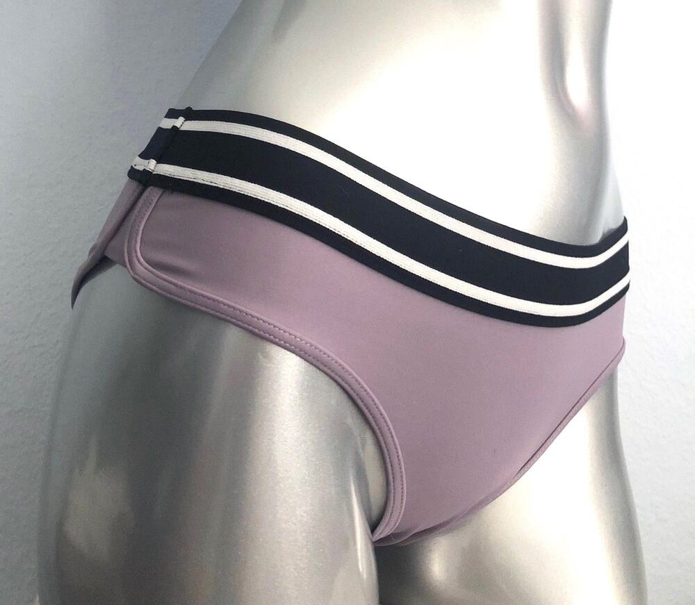 PINK Victoria's Secret Nwt Purple Banded P54 Swim Bikini Bottoms XS